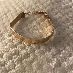 Gold leather bracelet